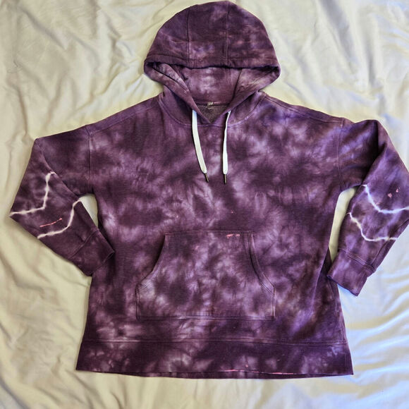 Calvin Klein Performance Tie-Dye Pullover Hoodie Womens Medium Boho Athletic - Picture 1 of 10